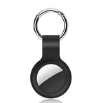 Porte Clé Compatible avec Airtag, Porte Clef en Silicone pour Apple Airtag, Etui de Protection Anti-Rayures Portable et Étanche pour AirTags, Noir