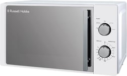 Russell Hobbs 20 Litre 800W White Solo Manual Microwave, 5 Power Levels, Timer