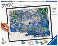 Ravensburger – CreArt grand format 30 x 40 cm – Claude Monet – Tableau Les Nymphéas – Art collection – Loisir créatif – Peinture par numéros adulte - Activité détente et créative dès 12 ans – 23651