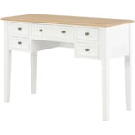 Helloshop26 - Bureau table meuble travail informatique bois blanc 109,5 cm