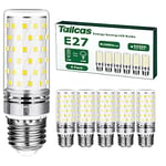 Tailcas Ampoules Led E27 Blanc Froid, 12W (Équivalent Halogène 100W) Ampoule Culot Edison à vis E27 6000K 1000LM Non-Dimmable Sans Scintillement AC 220-240V pour Lustres, Lampe de table (Lot de 6)