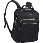 Kenneth Cole Reaction Chelsea Sac à dos de voyage matelassé pour ordinateur portable et tablette 15" Motif chevrons, Noir, Taille unique, Chelsea Sac à dos matelassé pour ordinateur portable et