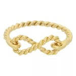 London Road 9ct Gold Twisted Rope Infinity Ring, Gold, N