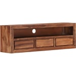 Inlife Meuble tv 120x30x40 cm Bois de Sesham solide - Brun