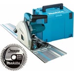 Scie circulaire plongeante Makita 1300W 165MM en coffret mak-pac + Rail de guidage 1400 mm - SP6000J1