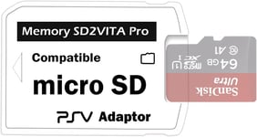 Adaptateur De Carte Mémoire Ultimate Version Sd2Vita 5.0, Adaptateur Micro Sd Ps Vita Psvsd Pour Système Psv 1000/2000 Pstv Fw 3.60 Henkaku Enso