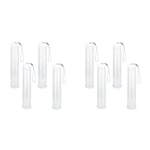 Lot de 8 ÉTuis à Pinceaux en Plastique Extensibles, Tube Support Pinceau Long Transparent, Contenant Rangement pour Crayons