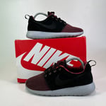 Nike Roshe One Premium Trainers in Maroon Black & Tartan Womens Running UK 7.5