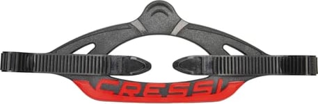 CRESSI for Professional Scuba Mask Series C Black/Red Strap Original pour Les Masques de plongée et de Snorkeling Unisex-Adult, C_Noir/Rouge, Standard