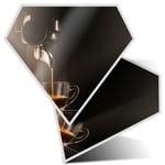 2 x Diamond Stickers 7.5 cm - Espresso Coffee Shop Cafe Machine  #21699