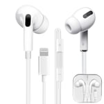 Hi-Res Extra Bass Earbuds Noise Isolating In-Ear Headphones Wired Earbuds with Microphone & Volume Control Stereo Earphone for iPhone 12 Mini/12 Pro Max/SE/11 Pro Max/XS/X/XR/8/7 Plus-white