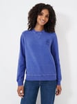 Crew Clothing Pigment Dyed Crew Neck Sweatshirt, Bright Blue