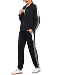 Nieery Survetement Femme Ensemble de jogging long pour femme survêtements en coton combinaison Jumpsuit veste sans capuche tenue de sport streetwear femme