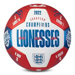 England Lionesses Euro Champions Signature Ballon de Football Blanc/Rouge/Bleu Taille 5