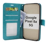 Crazy Horse Wallet Google Pixel 8a 5G (Turkos)