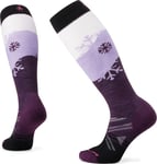 Smartwool Women's Ski Full Cushion Snowpocalypse Pattern OTC Socks Purple Iris, L