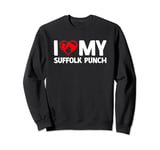 I Love My Suffolk Punch Horse Horseback Riding Sweatshirt