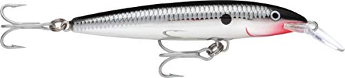 Rapala - Leurre de Pêche Floating Magnum - Matériel de Pêche avec Construction Balsa - Leurre Pêche d'Eau Douce - Fabriqué en Estonie - Prof de Nage 2.7 - 3.3m - Taille 11cm / 15g - Chrome