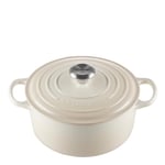 Le Creuset - Rund støpejernsgryte 5,3L/26 cm meringue