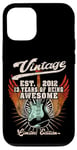 Coque pour iPhone 12/12 Pro 13ème anniversaire 13 ans guitariste amateur de guitare né 2012