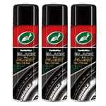 Turtle Wax Black In A Flash 500 x3  Universal Tyre  Trim Cleaner Restores Plasti