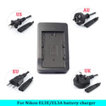 MH-18 Chargeur De Batterie pour Nikon EN-EL3 D50 D70 D100 D80 D200 D90 D300 EN-EL3E 3A EL-3A EL-3E D100SLR D700 D70S MH-18A - Type EU