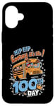 Coque pour iPhone 16 Plus 100 Days of School Bus Driver Kids Teacher Hooray 100