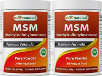 Best Naturals 100% Pure MSM Powder 1Lb Pack of 2