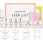 PORTENTUM Eyelash Lift Kit, 2024 Updated Lash Lift Kit, Professional Semi-Permanent Curling Eyelash Perm Kit, Suitable for Salon and Home Use