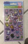 Peppa Pig Fun Foiled Stickers Assortment Set Reusable Fun Creative Play Purple