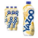 YAZOO Banana Milkshake Milk Drink, High in Protein & Calcium, 1 Litre (Pack of 6)