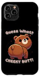 Coque pour iPhone 11 Pro Ours amusant Guess What Cheeky Butt Cute Boys Girls