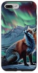 iPhone 7 Plus/8 Plus Red Fox Cute Aurora Borealis Case