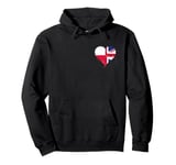 Union Jack or UK Poland A Small Flag for British Polish Pullover Hoodie