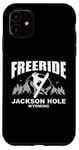 Coque pour iPhone 11 Snowboard Freeride Jackson Hole Wyoming