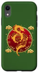 Coque pour iPhone XR Lucky Money Enveloppe rouge de poche serpent année art au dos