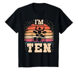 Youth Drummer 10 Year Old Birthday Boy Girl 10th Drums Birthday T-Shirt