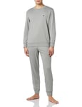 Emporio Armani Ensemble de Pyjama Interlock pour Homme avec Sweat-Shirt et Pantalon, Stone, L (Lot de 2)