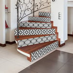 Ambiance Sticker Stair Tile Stickers, Acrylic, Valkyrie, 4 bandes de 15 x 105 cm