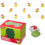 The Grinch LED Christmas String Lights, Battery Operated 170cm Fairy Lights (Green 2D)