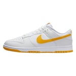 Nike Homme Dunk Low Retro Sneaker, White University Gold Summit White, 45.5 EU