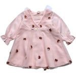 Robe enfant Lanvin  Robe rose avec tulle et renards brodés - 6 mois