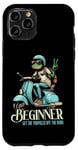 Coque pour iPhone 11 Pro Trottinette Frog Novice Rider E-Scooter Cyclomoteur Grenouille