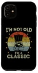 Coque pour iPhone 11 Tourne-disque rétro vintage I'm Not Old I'm Classic Meme Funny