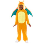 Amscan 9918509 - Unisex Officially Licensed Pokémon Charizard Hooded Jumpsuit Kids Fancy Dress Costume Age: 8-10yrs