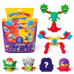 SUPERTHINGS Mutant Battle Series – Pack of 6. Includes 4 SuperThings (1 silver captain) and 2 Exoskeletons. Pack 4 of 6