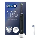 Oral-B Vitality Pro Electric Rechargeable Toothbrush with 2 Brush Heads, Black