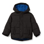 Amazon Essentials Boys' Heavyweight Hooded Puffer Jacket, Black, 4 Years