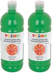 PRIMO Morocolor, Gouache brillante Premiers pas 1000 ml, Vert, Gouache colorée en bouteille, Couleurs vives lavables, Peut être utilisée sur plus surfaces, Pour ceux qui commencent à peindre