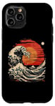 Coque pour iPhone 11 Pro Art japonais Grande vague Coucher de soleil Kanagawa Japon Esthétique
